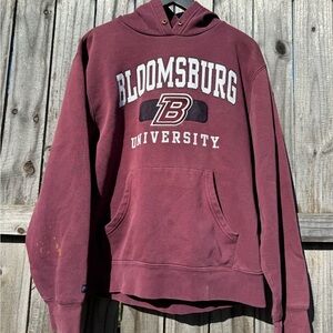 Vintage Worn Bloomsburg University Hoodie Medium
